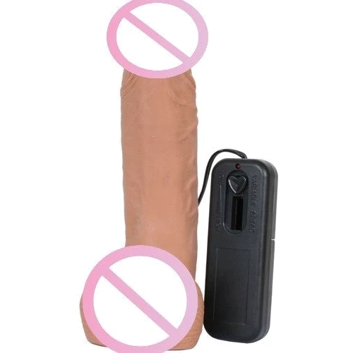Вибратор CyberSkin® Vibrating Cyber Cock with Balls, 18.42x4.3 см