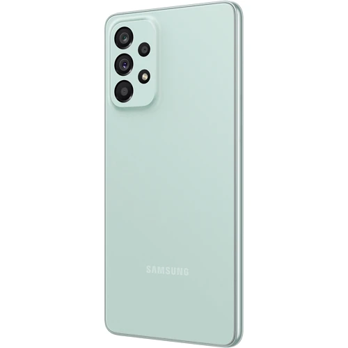Смартфон Samsung Galaxy A73 5G 8/128GB Awesome Mint A736: Камера Четверная 108 МП (f/1.8) + 12 МП (f/2.2) + 5 МП (f/2.4) + 5 МП (f/2.4) / LED flash / Панорама / HDR / Фронтальная 32 МП (f/2.2)