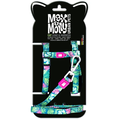 Поводок и шлея Max & Molly Urban Pets Cat Harness/Leash Set - Tropical/1 Size (4255636802153)