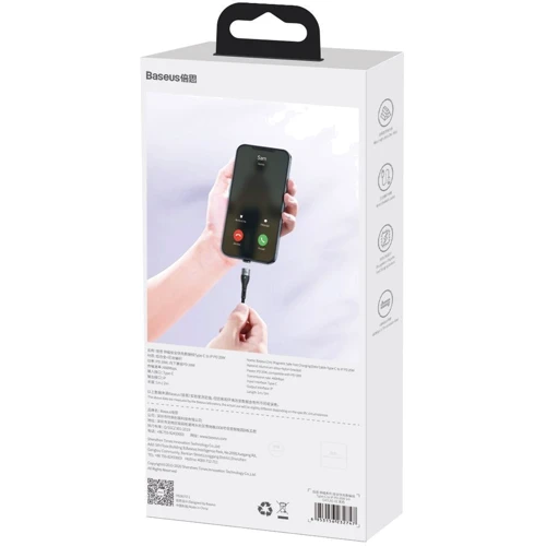 Кабель Baseus Cable USB-C to Lightning Zinc Magnetic Safe Fast Charging PD 20W 2m Black (CATLXC-A01) фото 9