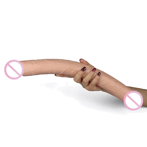 Двухсторонний фаллоимитатор LoveToy King-Sized Realistic Slim Ultra Double Dildo 17"