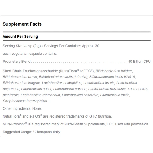 Douglas Laboratories Multi-Probiotic 40 Billion 60 g powder (DOU-04060): Тип Пробиотики