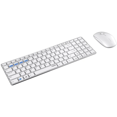 Комплект беспроводной RAPOO 9300M Wireless White: Тип клавиш мембранный