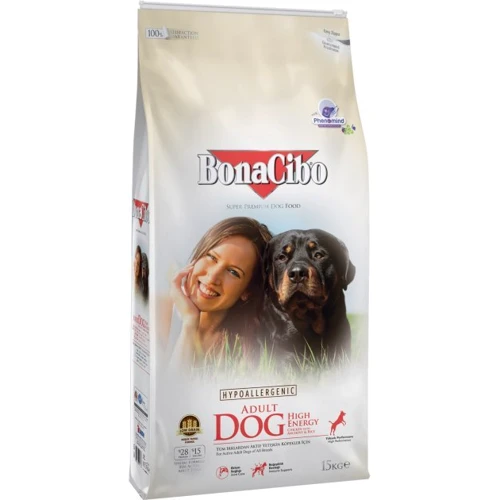 Сухой корм для собак BonaCibo Adult Dog High Energy Chicken&Rice with Anchovy с мясом курицы, анчоусами и рисом 15 кг (BC405802)