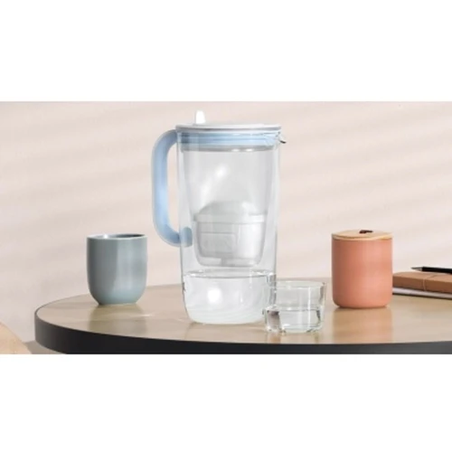 Фільтр-глечик BRITA Glass Jug One скляний 2.5 л (1.7 л очищеної води) з фільтр-картриджем, синій (1050452) фото 1