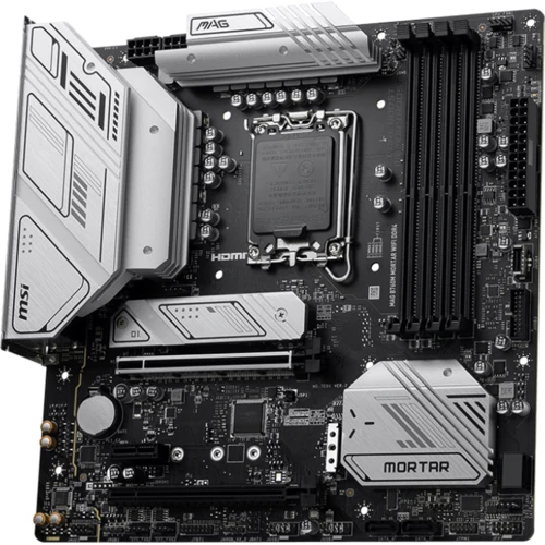 MSI MAG B760M MORTAR WIFI DDR4: Оперативная память 4xDDR4 5333+ МГц, до 128 ГБ
