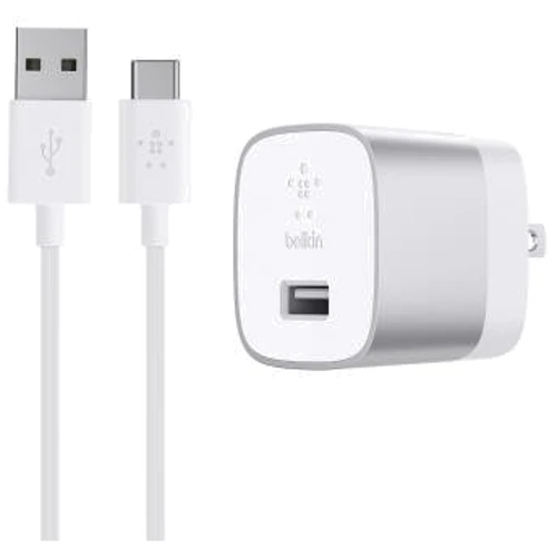 Зарядное устройство Belkin Wall Charger Quick Charge with Cable USB-C 18W Silver (F7U034VF04-SLV)