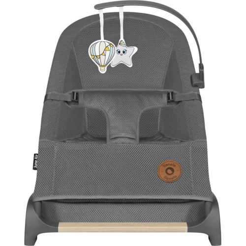 Детский шезлонг Lionelo June Air Grey Graphite серый (LO-JUNE AIR GREY GRAPHITE): Возраст с рождения