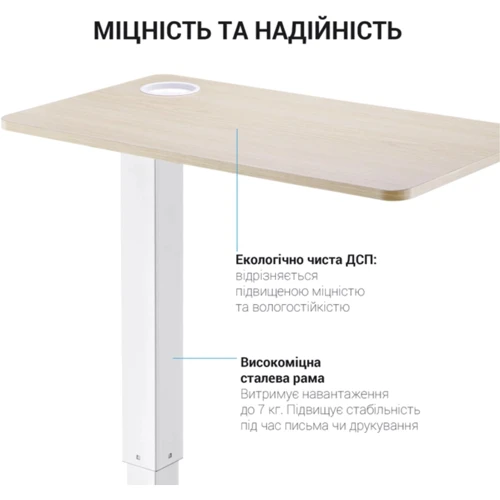 Офисный стол с регулировкой высоты Officepro ODM366W: Максимальная нагрузка, кг 7