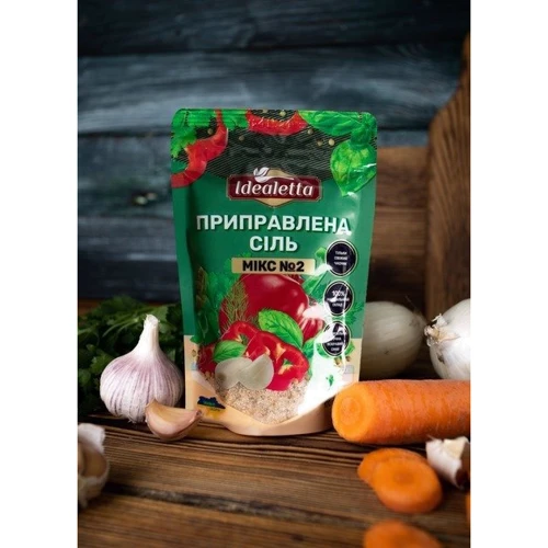 Упаковка приправленной соли Idealetta Микс №2 со сладкой паприкой, базиликом и травами 3х170 г (4820217170046) фото 2