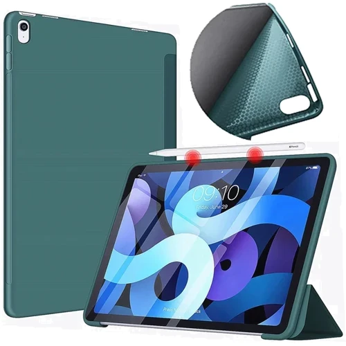 Аксессуар для iPad BeCover Tri Fold Soft TPU Silicone Dark Green for iPad Air 2020/iPad Air 2022 (711130)