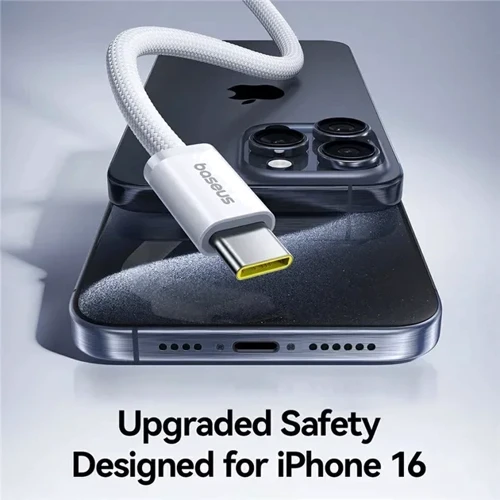 Кабель Baseus Cable USB-C to USB-C Dynamic 4 Fast Charging 100W 1m White (P10381400211-00) фото 7