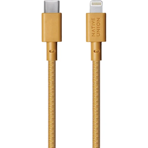 Кабель Native Union Belt Cable XL USB-C to Lightning 3m Kraft (BELT-CL-KFT-3-NP): Тип USB Cable - Lightning