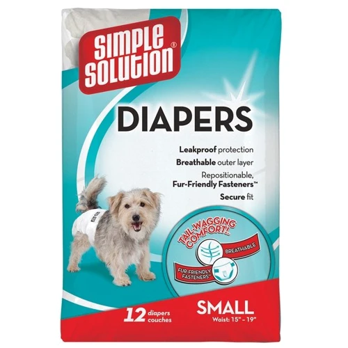 Гигиенические подгузники для животных Simple Solution Disposable Diapers Small малые 12шт S (ss10583)