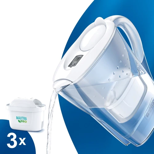 Фільтр-глечик BRITA Marella Memo MXPro 2.4 л (1.4 л очищеної води) з фільтр-картриджем 3 шт, білий (1052791) фото 2