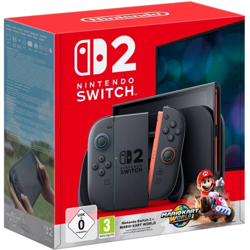Ігрова приставка Nintendo Switch 2 Black Mario Kart World Bundle (0045496321529)