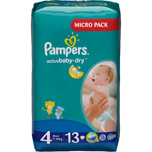 PAMPERS Active Baby-Dry Maxy (7-14 кг) MICRO PACK 13 шт.