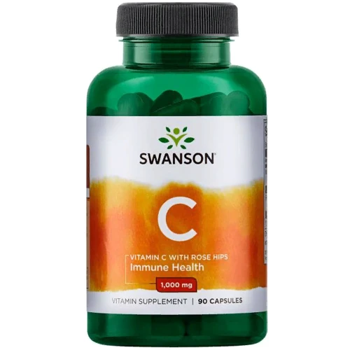 Swanson, Vitamin C with Rose Hips 1000 mg 90 caps (SWA-11054)