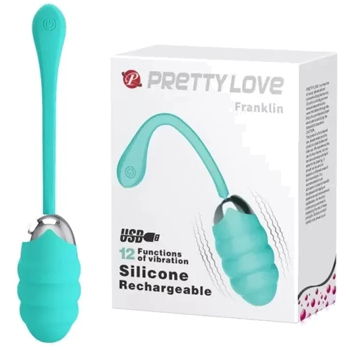 Виброяйцо с рельефным дизайном PrettyLove Franklin, BI-014656