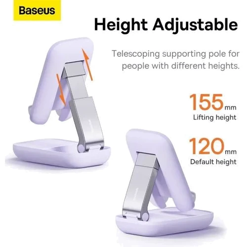 Держатель Baseus Desk Holder Seashell Folding Purple (B10551500511-00) фото 8