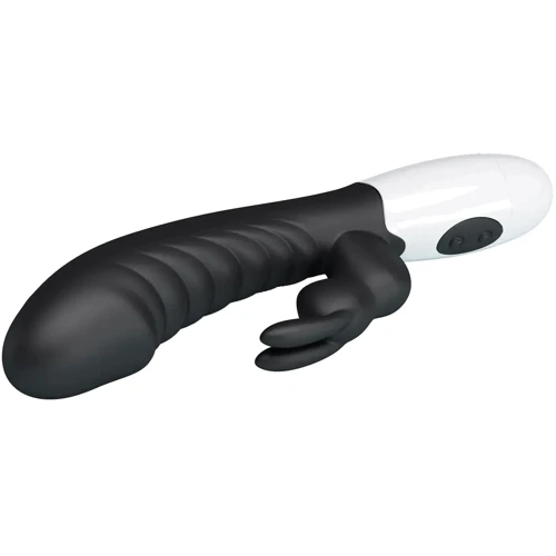 Вібромасажер для стимуляції точки G та клітора LYBAILE Pretty Love Naughty Bunny Black (BW-500071-A3)
