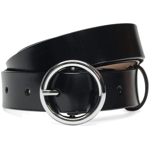Женский ремень Borsa Leather черный (CV1ZK-037-silverblack)
