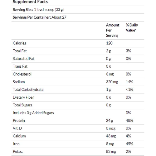 Протеин Now Foods Pea Protein, 907 g /27 servings/ Unflavored