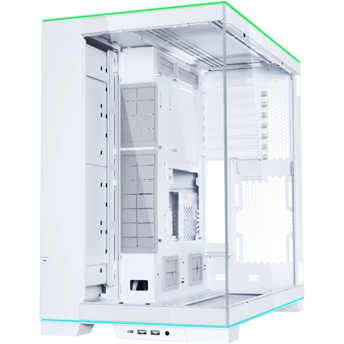 Корпус Lian Li O11 Dynamic EVO RGB White (G99.O11DERGBW.00): Материал передней панели алюминий и закаленное стекло