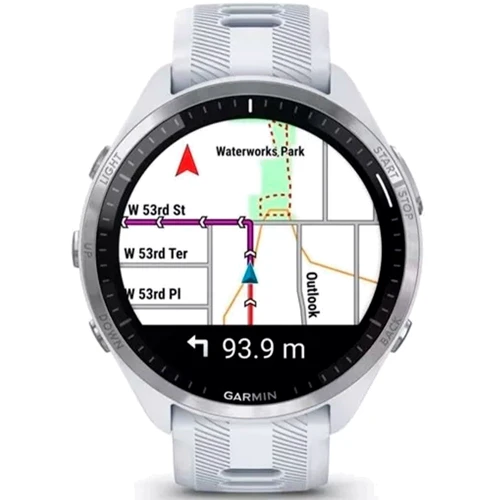 Смарт-годинник Garmin Forerunner 965 Titanium Bezel with Whitestone Case and Whitestone/Powder Grey Silicone Band (010-02809-11): Фітнес-функції Пульсоксиметр, Секундомер, Пульсометр, Подсчет калорий, Шагомер, GPS-модуль