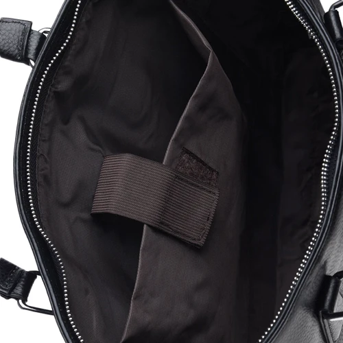 Мужская конференц-сумка Borsa Leather черная (k19152-1-black): Тип ручки Со съемным ремнем, Плечевой ремень, С двумя ручками, Короткая ручка
