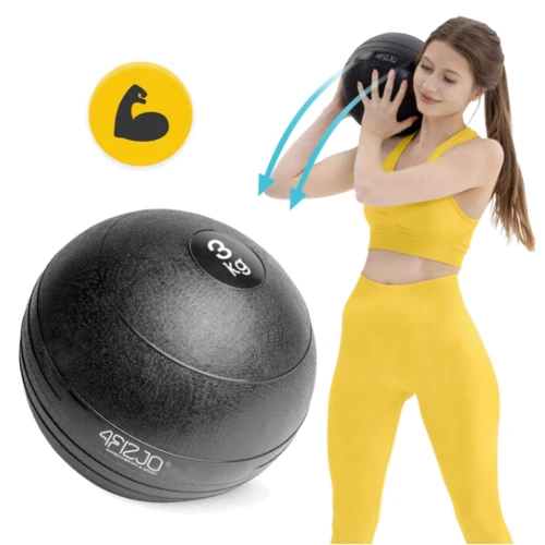 Мяч для фитнеса 4FIZJO Slam Ball Слэмбол для кроссфита 3 кг Black (P-5907739315410)
