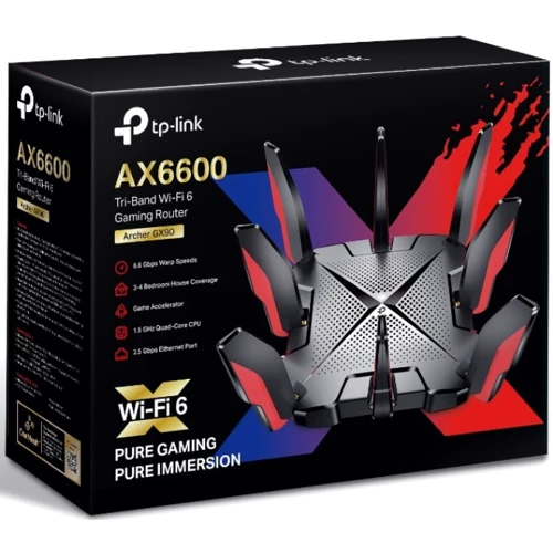 Маршрутизатор Wi-Fi TP-Link Archer GX90 AX6600: Интерфейс подключения (LAN-порт) 4 порта - 1 Гбит/с