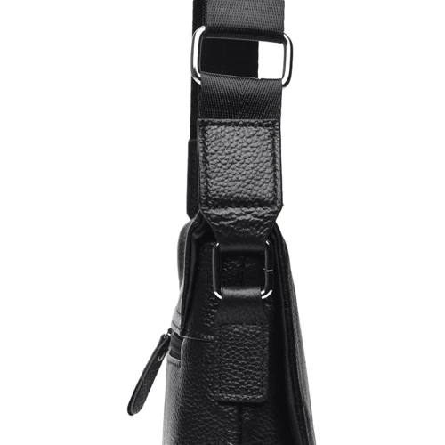 Мужская сумка планшет Borsa Leather черная (k19137-black): Фактура Матовая, Зернистая