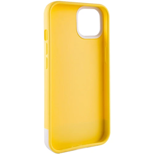 Чехол для iPhone Mobile Case TPU+PC Bichromatic Creamy Yellow / White for iPhone 12 / 12 Pro: Тип чехла накладка на заднюю часть