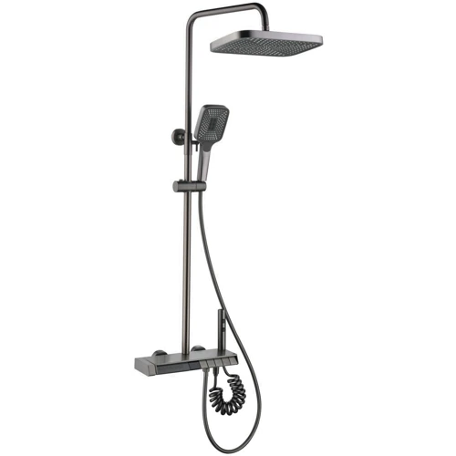 Душова система Lefton Thermostatic Shower System with 5 Water Modes and Temperature Display Screen-SST2206 Grey
