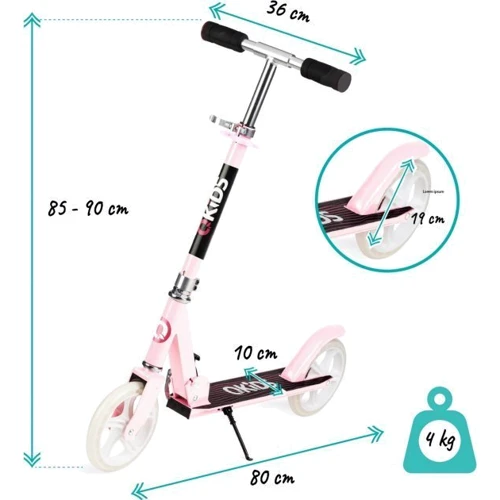 Самокат QKIDS WEISS (pink): Кількість коліс 3