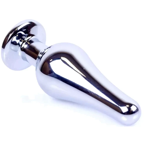 Анальная пробка с кристаллом BOSS of TOYS Boss Series - Jewellery Silver BUTT PLUG Green, BS6400078