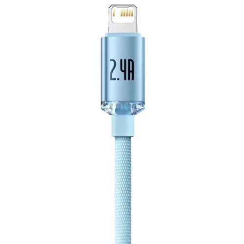 Кабель Baseus USB Cable to Lightning Crystal Shine Series 2.4A 2m Sky Blue (CAJY001203): Тип USB Cable - Lightning
