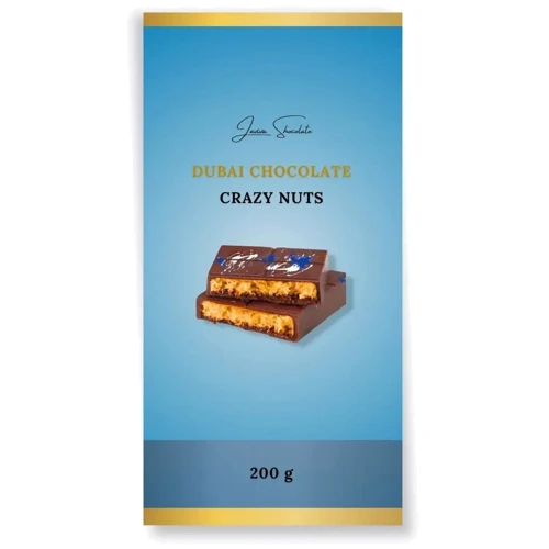 Дубайский шоколад Laviva Chocolate Dubai Chocolate Crazy Nuts 200 г (UA-0102)