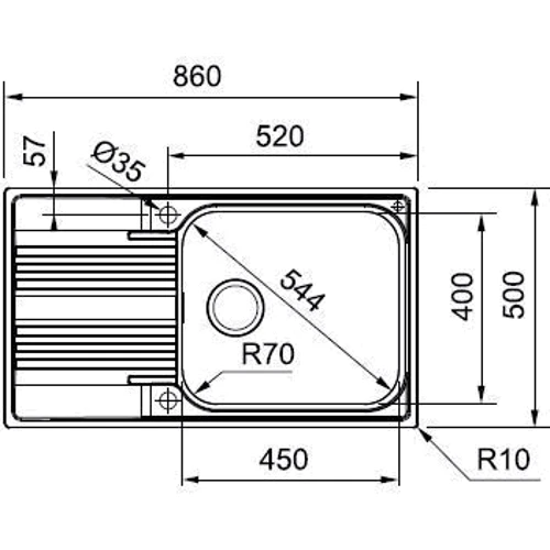 Franke SRX 611-86 XL 101.0456.705