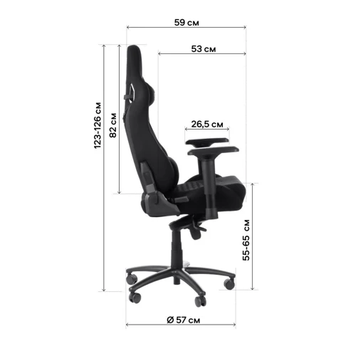 Геймерское кресло GT Racer X-2323 Black фото 13