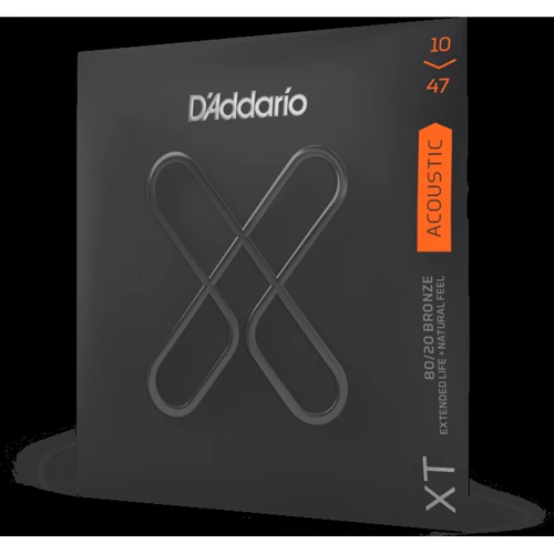Струна для гитар Комплект струн D'addario XTABR1047 XT 80/20 Bronze Extra Light (10-47): В комплекте Набор из 6 струн