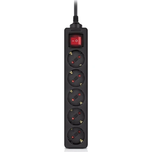 Сетевой фильтр REAL-EL RS-Protect M Black, 5 розеток, 10м (EL122300037)