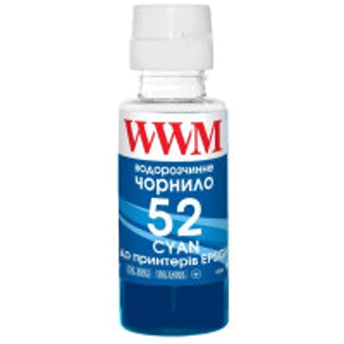 Чернила WWM HP GT52 100г Cyan, для Ink Tank 115/315/319 (H52C)