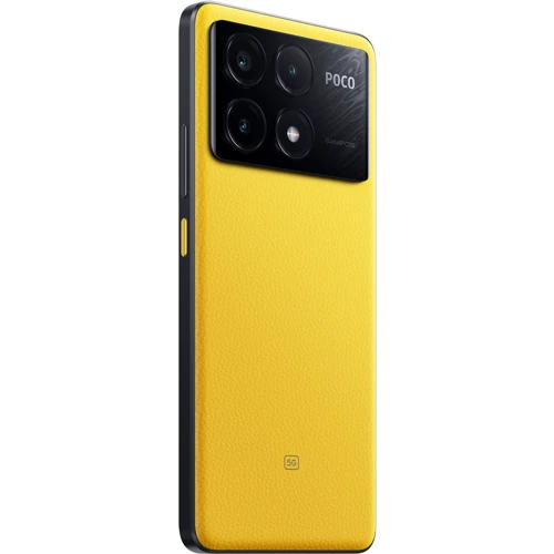 Смартфон POCO X6 Pro 5G 8/256GB Yellow (Global): Камера Тройная 64 Мп (f/1.7) + 8 Мп (f/2.2) + 2 Мп (f/2.4) / LED вспышка / автофокус / Фронтальная 16 Мп (f/2.4)