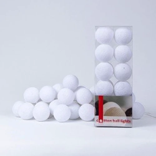 Гирлянда Cotton ball lights на 10 шаров 2,7м, White: Тип Хлопковые шарики