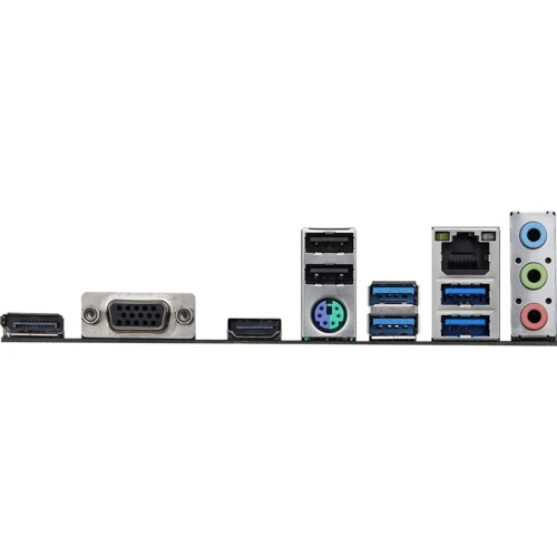 ASRock H410M-H/M.2 SE: Роз'єми на задній панелі USB 3.2 Gen 1, USB 2.0, VGA, HDMI, Ethernet RJ-45, DisplayPort