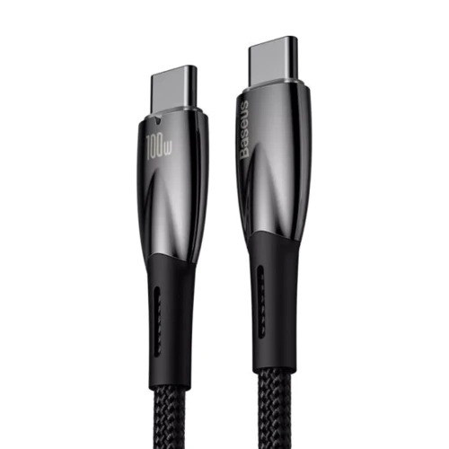 Кабель Baseus Cable USB-C to USB-C Glimmer Series Fast Charging 100W 2m Black (CADH000801): Тип USB-C - USB-C