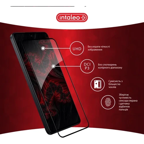 Intaleo Tempered Glass Full Glue Black для Xiaomi Redmi Note 14 4G: Колір черный