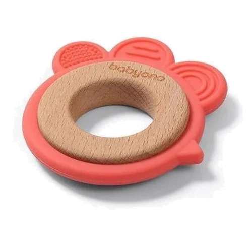 Прорезыватель для зубов BabyOno деревянно-силиконовый Петушок кирпичный (1075/03): Производитель BabyOno